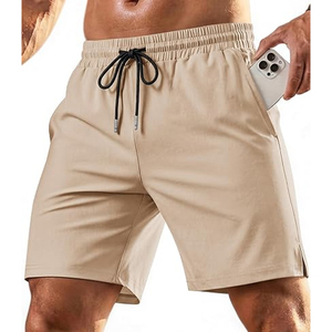 Pantalones Cortos de Algodón para Hombre, Cintura Elástica con Cordón, Lisos, Casuales, de Verano, con Logotipo Personalizado, Marca Privada, al por Mayor - Product Image 3