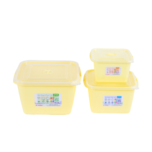 Recipiente de plástico cuadrado ligero y duradero para alimentos, tapa resistente a las fugas para almacenar comidas, sobras, nevera, congelador, baño, cocina - Product Image 5