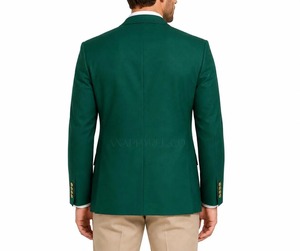 Men's Green Golf <b>Blazer</b> Tournament Sport Coat Classic Champion Style Jacket 2 Button Wool Blend Suit Coat - Product Image 3