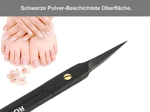 Tijeras de Uñas Profesionales Sharp Premium Black Plasma, de Acero Inoxidable, Hoja Curva, Ligeras, Reutilizables y Duraderas para Manicura - Product Image 5