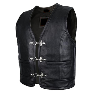 Gilet en cuir personnalisé pour homme grande taille, style streetwear ample, respirant et imperméable, nouvelle collection, vente en gros - Product Image 1