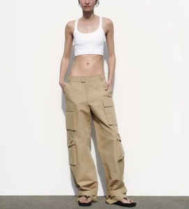 Pantalon cargo léger pour femme, coupe décontractée, vêtements de mode urbaine haut de gamme, fournisseur de vêtements en conteneurs - Product Image 5