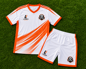 Ensemble de maillots de football personnalisés sublimés noirs pour hommes – Tenue de sport respirante à séchage rapide avec short et t-shirt à taille élastique pour équipe - Product Image 6