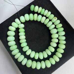 Perles rondes lisses Paloma Green 10x12 mm 8 pouces, fabrication de bijoux naturels, collier, Jaipurgemshouse, certifié CMA Rajasthan - Product Image 1