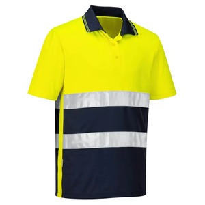 เสื้อโปโลนิรภัยแบบสะท้อนแสงสำหรับผู้ชาย แขนสั้น สีตัดกัน ปรับแต่งได้ - Product Image 2