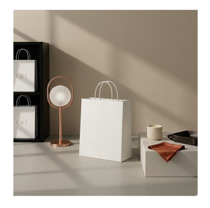 Personalized Eco-Friendly <b>Biodegradable</b> Cotton Rope Handle Food Storage Paper Bags Design Custom Colors Durable Kraft Bag - Product Image 1