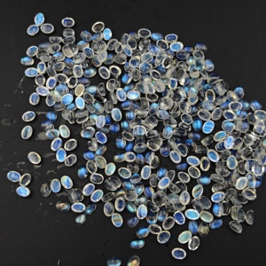 Piedras Preciosas Sueltas de Piedra Lunar Natural, Corte Ovalado de 7*5 mm, Pulimentadas, 250 Ct, Gemas Mridul de Rajasthan para Joyería - Product Image 6