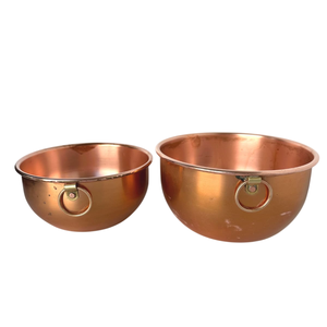 Handmade Hammered <b>Copper</b> Bowl With Dual Handles Vintage Metal Serving Bowl For Food And Fruit Decorative Dining <b>Table</b> Bowl - Product Image 5