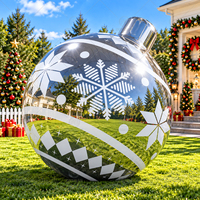 Boule de Noël gonflable personnalisée, grande décoration de Noël en PVC, boule miroir pour parc à thème, centre commercial, décoration d'événements