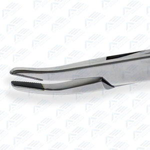 Ratchet Stratte <b>Valve</b> <b>Needle</b> Holder Curved Jaw Surgical Instrument with TC Inserts Ring Handle 19 cm 7.5-Inch Stainless Steel - Product Image 4