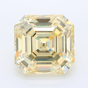 Diamant CVD Jaune Vif Fantaisie 2,01 ct VVS2 Certifié IGI Taille Asscher Diamant de Laboratoire pour la Fabrication de Bijoux IGI - Product Image 1