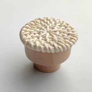 Pomo de ratán para puerta de cocina o dormitorio, pomo de alta calidad con asa trenzada estilo bohemio. - Product Image 3