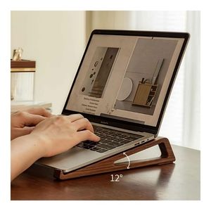 Support pour ordinateur portable en bois ergonomique et écologique BLUE LOTUS FARM Aaron Le 2026 – Trépied de haute qualité pour un travail confortable sur le bureau - Product Image 3