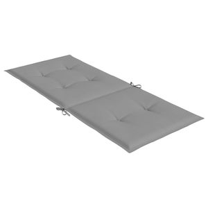 6 coussins de chaise à dossier haut de jardin gris 47.2 "x 19.7" x 1.2 "oreillers et coussins en tissu extérieur - Product Image 5