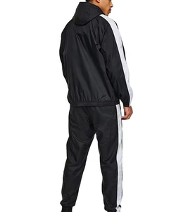 Nuevo Diseño de Chándal Deportivo para Hombre, Chaqueta y Pantalones con Rayas en Contraste, Traje Cortavientos para Correr, Informal, para Exteriores, con Logotipo Personalizado OEM - Product Image 4