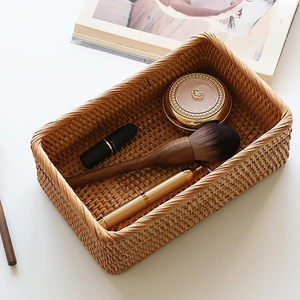 Newest Durable Round Rattan <b>Basket</b> For Restaurant Serving And Kitchen <b>Display</b> Hand Woven Natural Rattan <b>Baskets</b> For Bread Fruits - Product Image 2