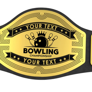 <b>Bowling</b> Championship Belt Personalized with Your Text Premium Sports Title Belt High-Quality Design - Product Image 5