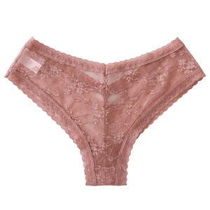 Neue, atmungsaktive Damen-Tangas aus festem Nylon mit mittelhohem Bund und Schleife – Großhandel für erotische Höschen mit Schleife, sexy Dessous mit Stickerei - Product Image 2