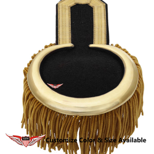 KEW Antiguo Epaulette de Hombro Personalizado de Latón Trenzado con Hilo de Bullion, Bordado, Ecológico, Accesorio de Prenda Metálico de Lujo - Product Image 2