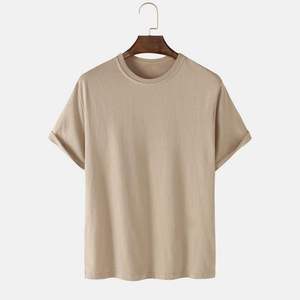 T-shirts en coton pour hommes, t-shirts OEM ODM personnalisés en coton, t-shirts pour hommes en coton grande taille, col rond, épaules tombantes, coton de qualité supérieure - Product Image 5