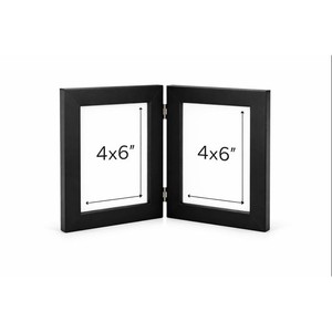 กรอบรูปไม้สักคู่ ขนาด 4x6 นิ้ว แบบมีบานพับ หรูหรา |   ขายส่ง - Product Image 2