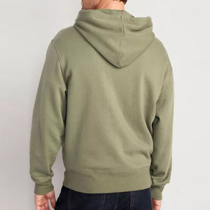 Pull-over ample en polaire respirante 500 GSM pour homme, 100 % coton, surdimensionné, avec fermeture éclair, brodé, imprimé sur mesure, de créateur, pour garçons - Product Image 2