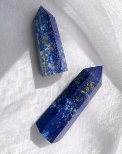 Baguette de massage en cristal de lapis-lazuli facetté de qualité supérieure, pointe de tour, pierre précieuse en gros pour la guérison de Aameena Agate - Product Image 4