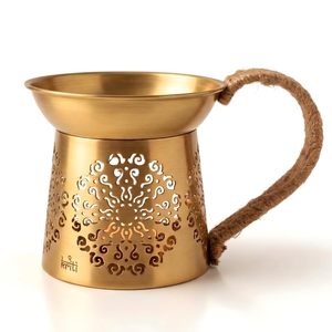 Brûleur d'huile aromatique en laiton pour Loban et Camphre, porte-encens Dhuni Dhupiya Pooja pour l'aromathérapie et la fragrance d'intérieur - Product Image 2