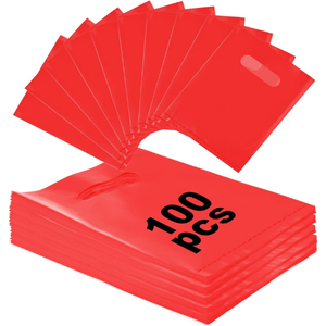 Sac en T-shirt de haute qualité, imperméable, recyclable, durable, avec poignée, logo personnalisé, respectueux de l'environnement, en matériau HDPE/LDPE découpé. - Product Image 3