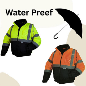 Custom Logo Reflector Zip-Up Breathable Hi-Vis <b>Softshell</b> Viz Waterproof Workwear <b>Jacket</b> Wholesale Price - Product Image 3