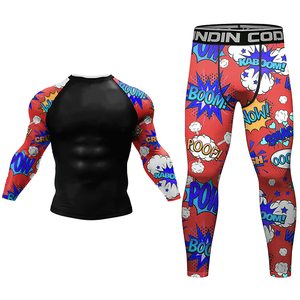 Ensemble Rash Guard et Short à Manches Courtes Imprimés sur Mesure pour MMA, Surf et Taekwondo – Vêtements de Compression 3D avec Logo – Vente en Gros OEM - Product Image 3