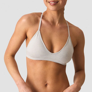 Sujetador deportivo cómodo para mujer con encaje transpirable, diseño de espalda cruzada sin aros, cuello en V, alta resistencia, elástico y con copas extraíbles. - Product Image 3