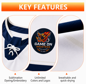 Maillot de hockey sur glace personnalisé avec graphiques de design tendance, imprimé par sublimation, 100% polyester, séchage rapide, écologique, respirant, pour hommes - Product Image 3