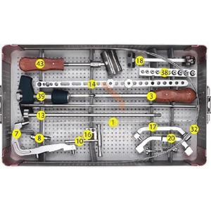 Kit complet d'instruments de fixation pour fracture du tibia, kit de chirurgie orthopédique pour traumatismes, outils d'implantation pour stabilisation osseuse, Blush Surgical CE - Product Image 3