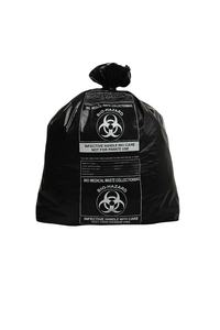 Épaissi résistance aux hautes températures Biohazard 32-45 gallons 120-170 litres sacs médicaux à ordures hôpital clinique sac plat en plastique - Product Image 2