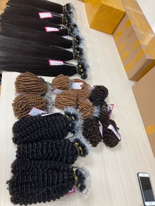 Haute qualité Double dessiné Remy cheveux vague naturelle Clip-in F pointe kératine Nano Extensions de cheveux vendeur vietnamien - Product Image 4