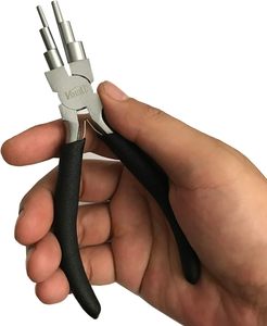 Pince à boucler à 6 étapes de 5,8 pouces pour la fabrication de bijoux, le gainage de fil, les anneaux de jonction, les attaches d'oreilles, les bélières et les loisirs créatifs - Product Image 3