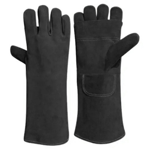 Cowhide Split Leather Safety Gloves for Industrial Tasks Heat Resistant Thread Palm <b>Apron</b> for Welding Protective Hand Gear - Product Image 5