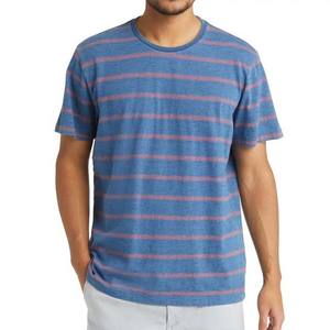 เสื้อยืดผู้ชาย ลายทาง คอกลม แขนสั้น สไตล์ลำลอง ใส่เที่ยวเล่นกลางแจ้ง ฤดูร้อน สีสันตัดกัน มีกระเป๋า - Product Image 1