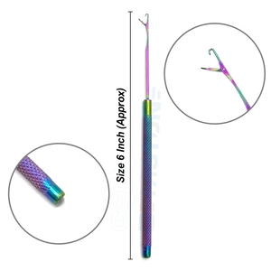 Professional Hair Extension Pulling <b>Hook</b> <b>Tool</b> | Micro Ring & Nano Ring Loop <b>Hook</b> Needle | Stainless Steel Rainbow Salon <b>Tool</b> - Product Image 1