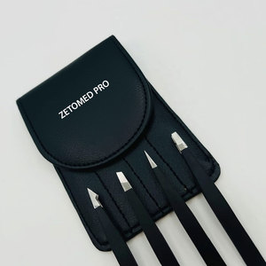 4 pinces à épiler professionnelles noires mates, durables, légères, réutilisables, en acier inoxydable, avec logo personnalisé, outils cosmétiques pour sourcils - Product Image 2