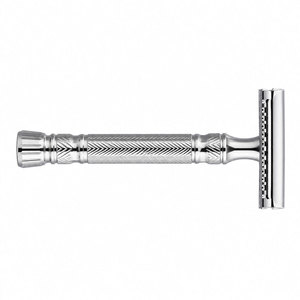 Rasoir de sécurité à double lame avec manche en acier inoxydable pour hommes, usage en salon de coiffure - Product Image 2