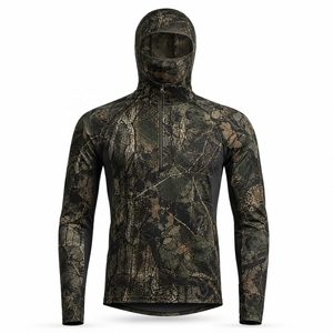 Veste de chasse à capuche camouflage, manches longues, softshell, respirante, vêtements d'extérieur pour adultes - Product Image 3