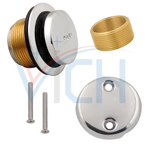 Oil Rubbed Bronze Push Down Pop-up <b>Drain</b> Stopper 3 Inch Threaded Anti-Corrosion Modern Style Bathroom Sink <b>Drain</b> <b>Cover</b> - Product Image 4