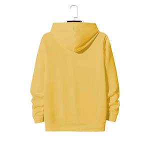 Sweat-shirt à capuche personnalisé pour homme, imprimé graphique jaune, en coton biologique, motif oiseau, coupe oversize, style streetwear, en molleton décontracté, fabricant - Product Image 2