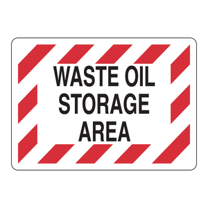 Panneau de signalisation pour zone de stockage d'huiles usagées Brady, résistant aux intempéries et aux produits chimiques, intérieur/extérieur - Product Image 1