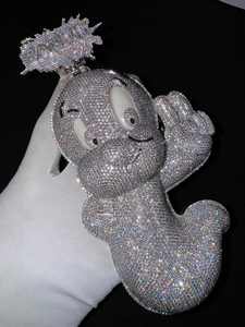 Vintage Style Hip Hop <b>Iced</b> <b>Out</b> Teddy 3D S925 Silver Bear Charm Pendant Moissanite Pass Tester Gold Plated <b>Chain</b> Custom Name - Product Image 1