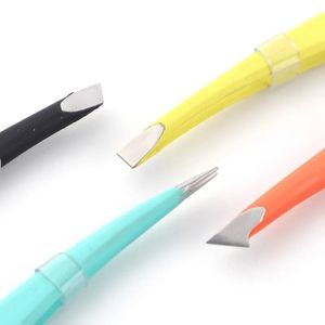 Pinzas para Cejas con Punta Inclinada, Curvadas, Hechas a Mano, de Acero Inoxidable, Tipo Banana, para Depilación - Product Image 4