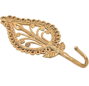 Brass Hook Hanger Best Design Hanger Top Price Custom Made Brass <b>Wall</b> Mounted Hook <b>Rails</b> Design - Product Image 6