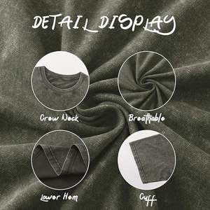 T-shirt Homme Style Urbain Coton Uni Coupe Oversize Logo Personnalisé Fournisseur en Gros 2026 - Product Image 6